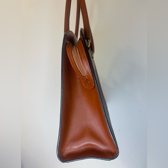 Bally Signature Leather Brown and Black Handbag Made In Italy Unbranded Dust Bag - Picture 4 of 16